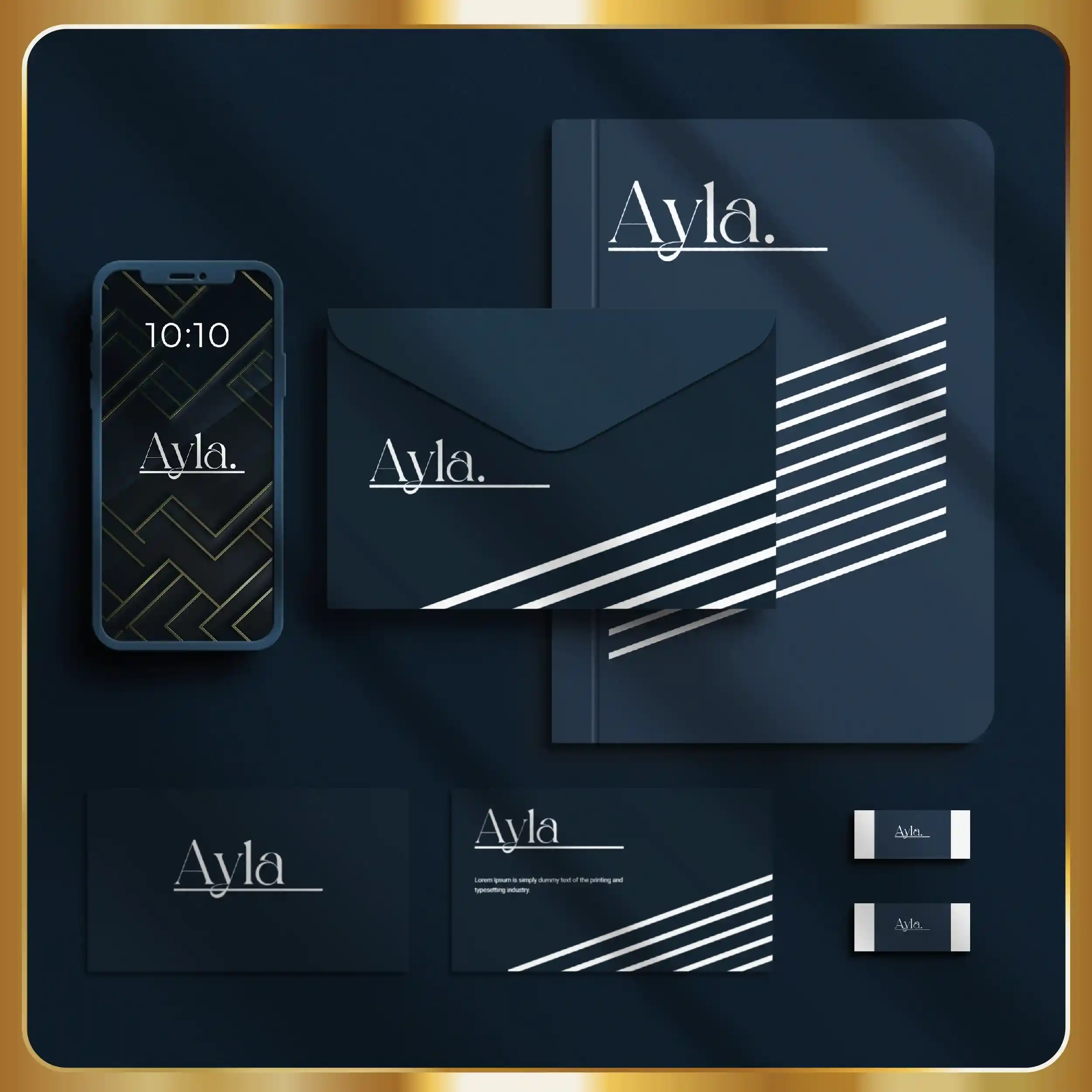 Sophisticated branding stationery set  